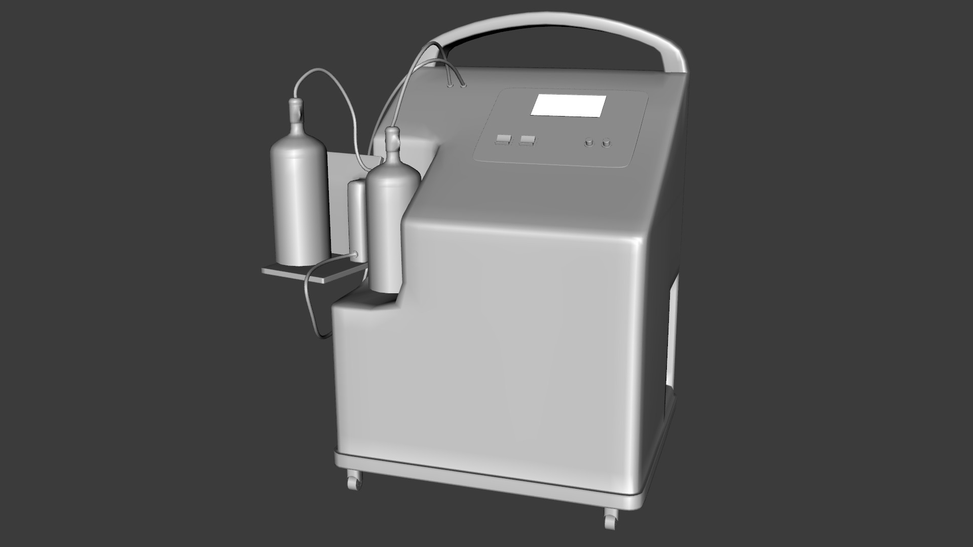 Oxygen Concentrator Medical Low-poly 3D model_10