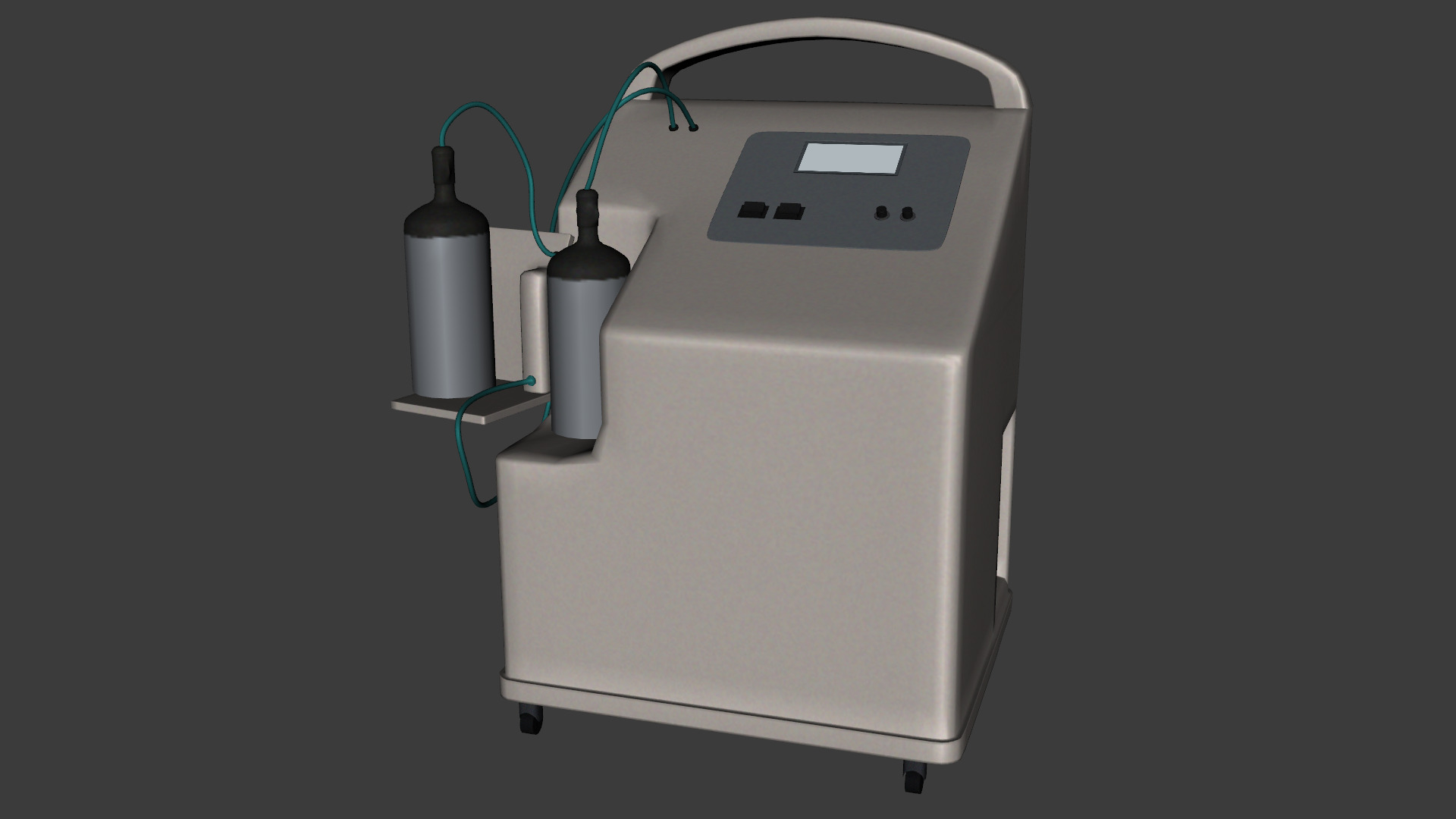 Oxygen Concentrator Medical Low-poly 3D model_8