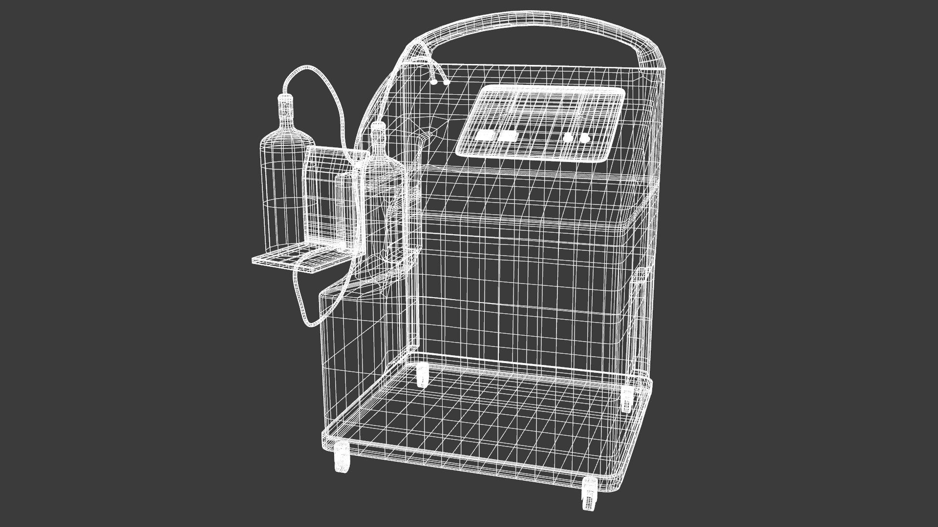 Oxygen Concentrator Medical Low-poly 3D model_12
