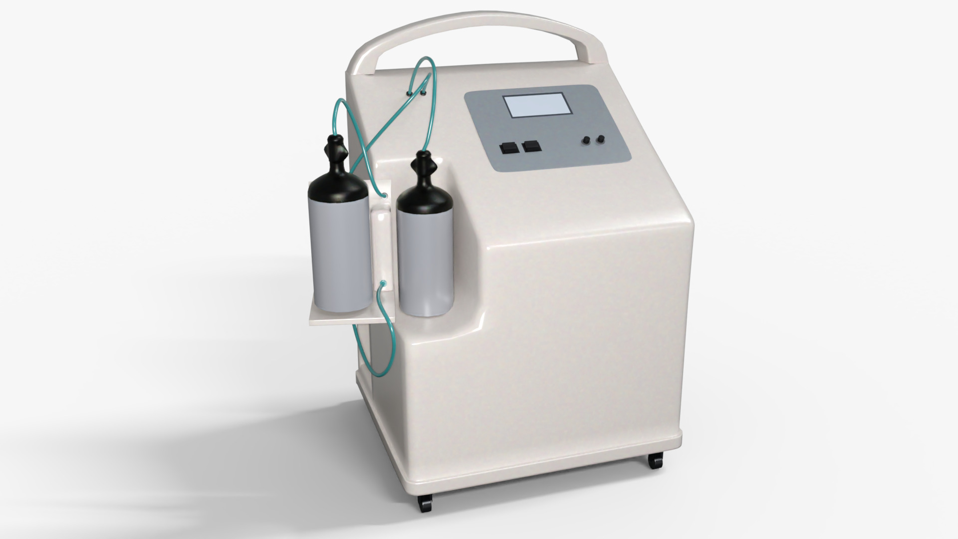 Oxygen Concentrator Medical Low-poly 3D model_1