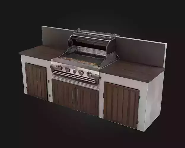 Outdoor Kitchen Griller  Sizzle and Smoke in the Open Air