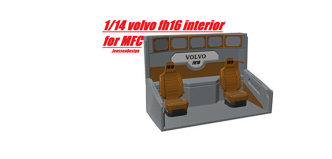 RC VOLVO FH 16 INTERIOR for mfc 3D print model