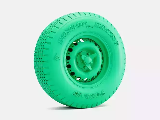 15x8 Dunlop D Type Wheel Dunlop CR65 Tire 3D print model