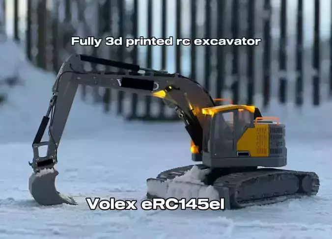 RC Volex eRC145el RC excavator 3D print model