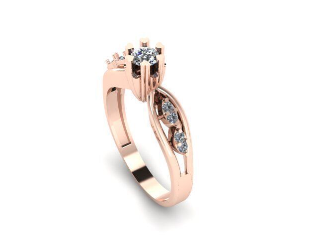 Solitaire Ring Ready To Print 3D print model_2