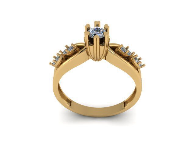 Solitaire Ring Ready To Print 3D print model_3