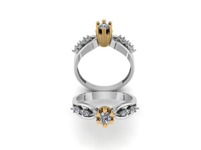 Solitaire Ring Ready To Print 3D print model_10