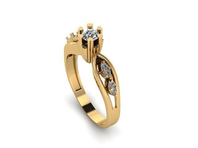 Solitaire Ring Ready To Print 3D print model