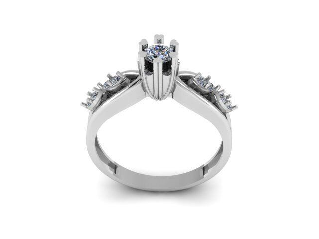 Solitaire Ring Ready To Print 3D print model_4
