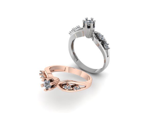 Solitaire Ring Ready To Print 3D print model_7