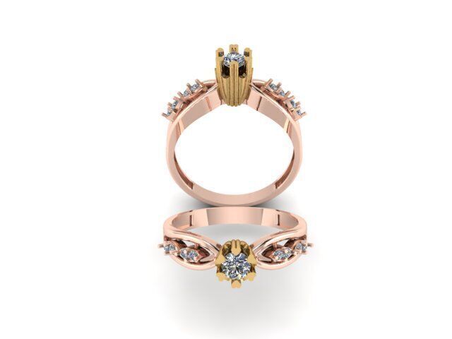 Solitaire Ring Ready To Print 3D print model_11