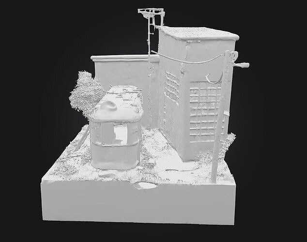Abandoned Tram Diorama  Rusted Memories on Forgotten Rails 3D model 3