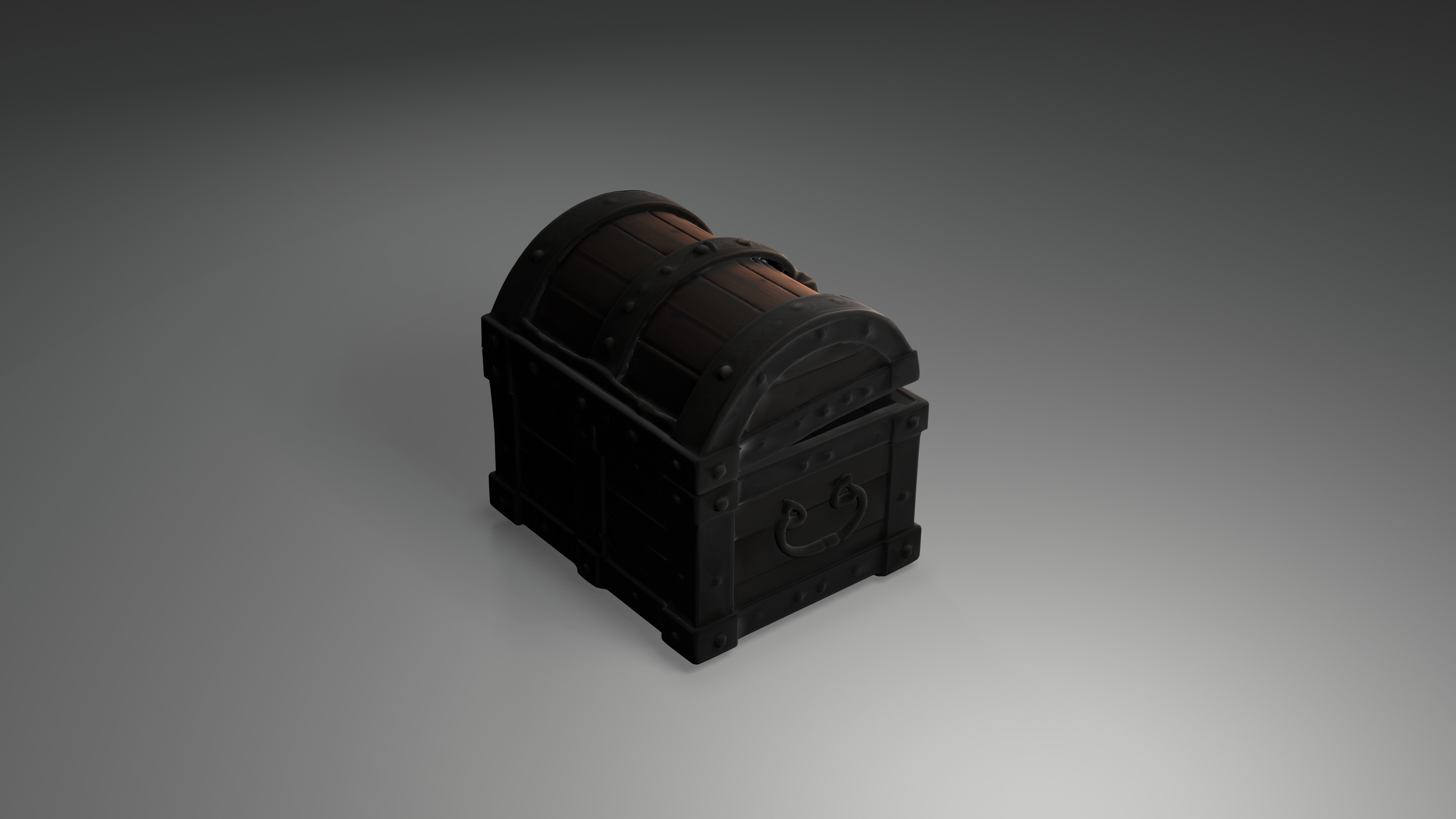Medieval Treasure Chest 3D Model 3D model_4