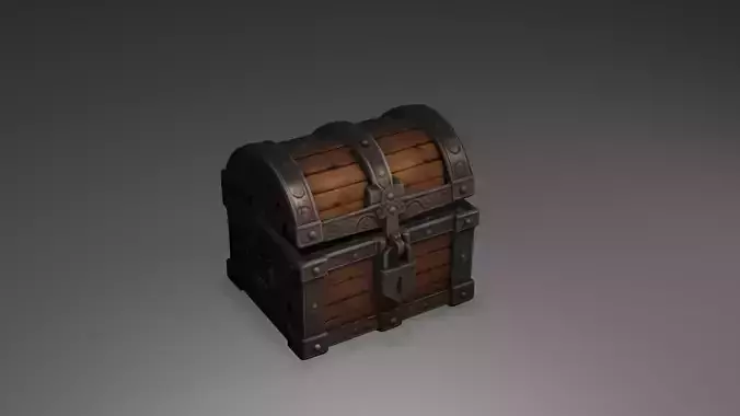 Medieval Treasure Chest 3D Model
