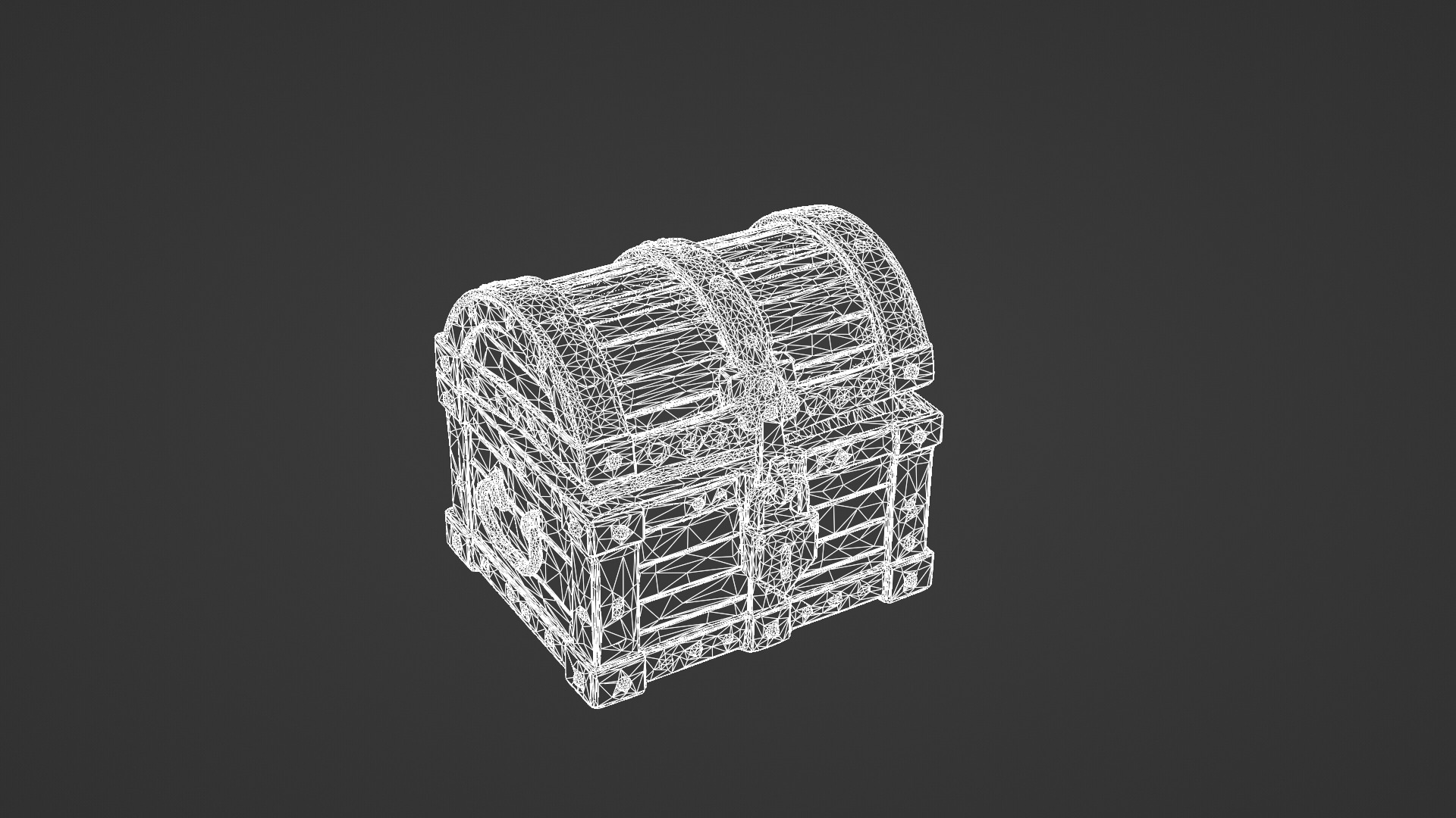 Medieval Treasure Chest 3D Model 3D model_10