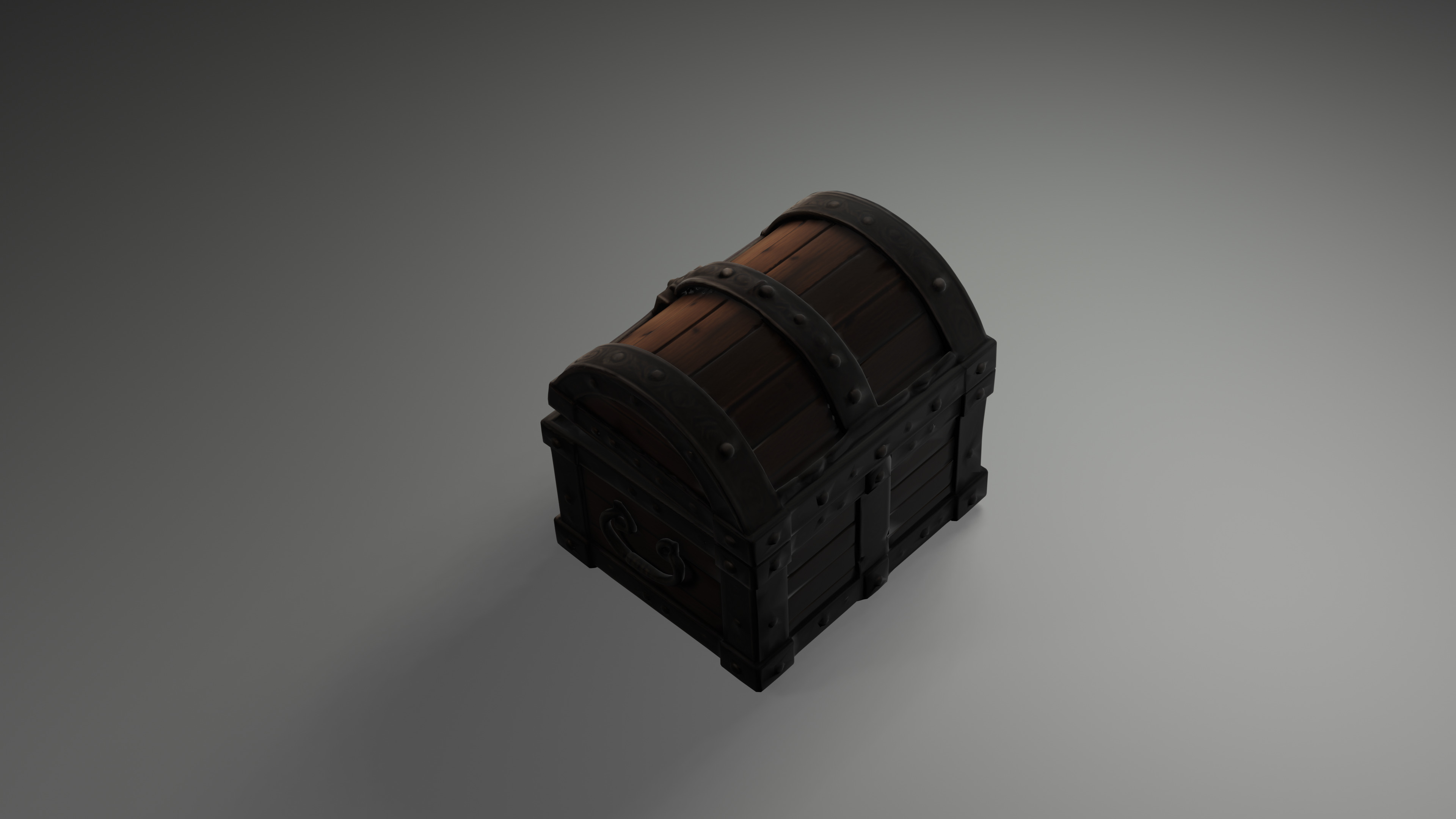 Medieval Treasure Chest 3D Model 3D model_3
