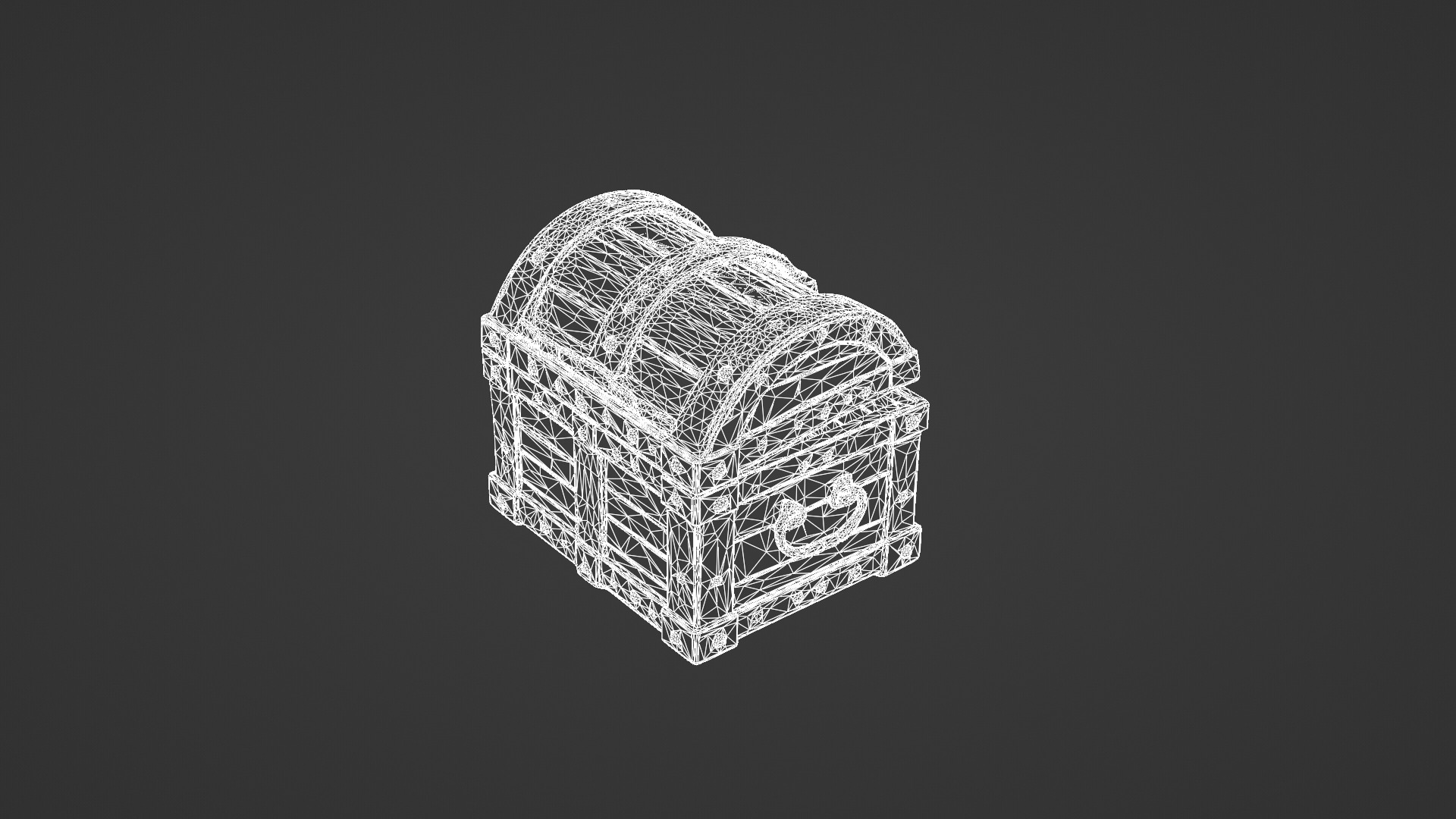 Medieval Treasure Chest 3D Model 3D model_7