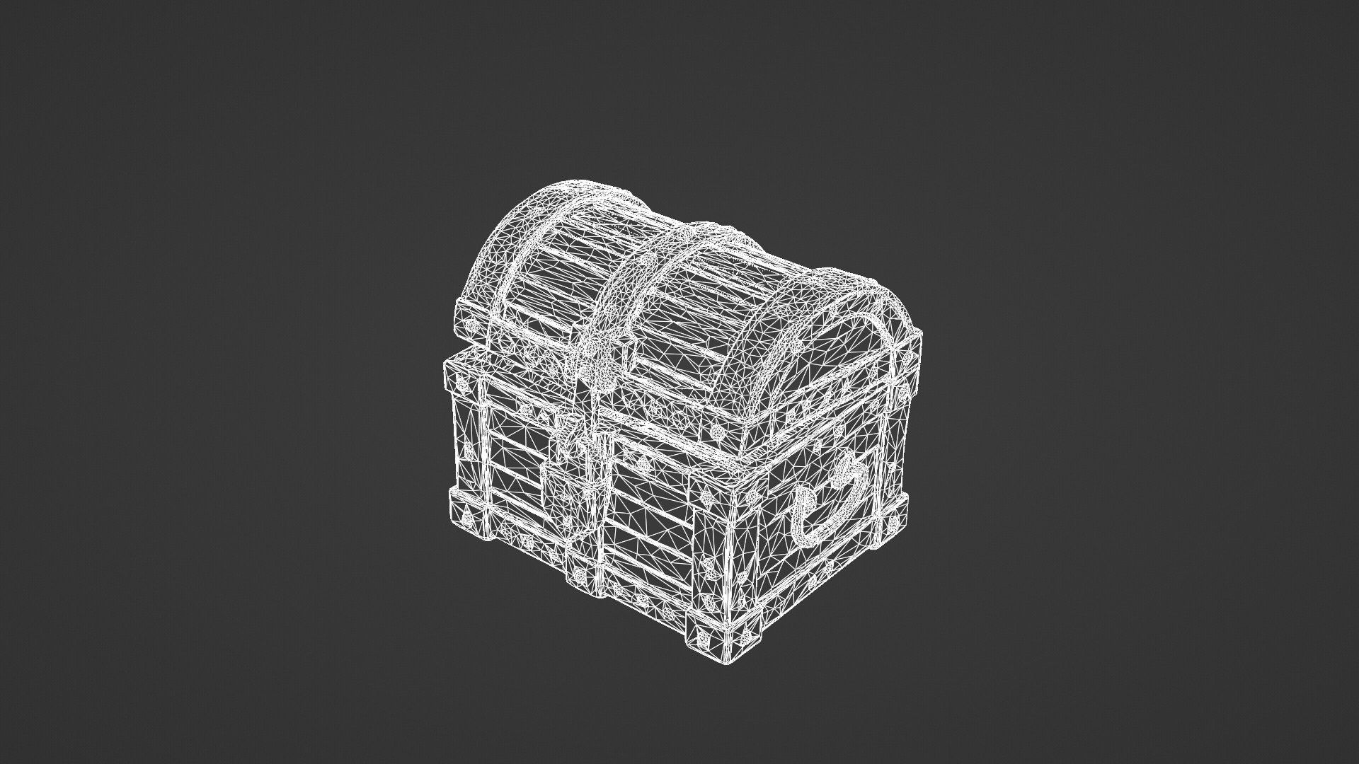 Medieval Treasure Chest 3D Model 3D model_5