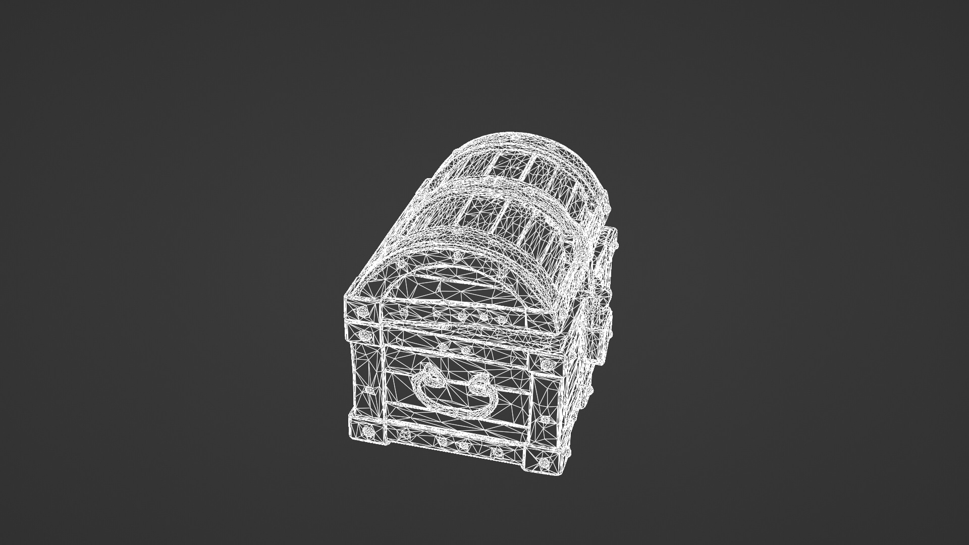 Medieval Treasure Chest 3D Model 3D model_8