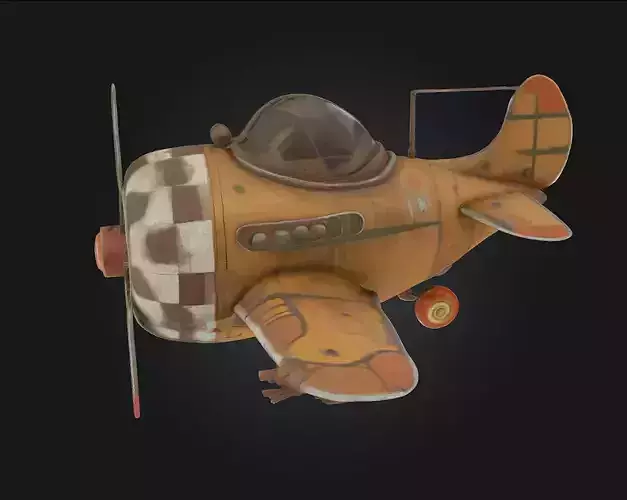 Camouflage Caricature Plane  Whimsical Wings in Disguise