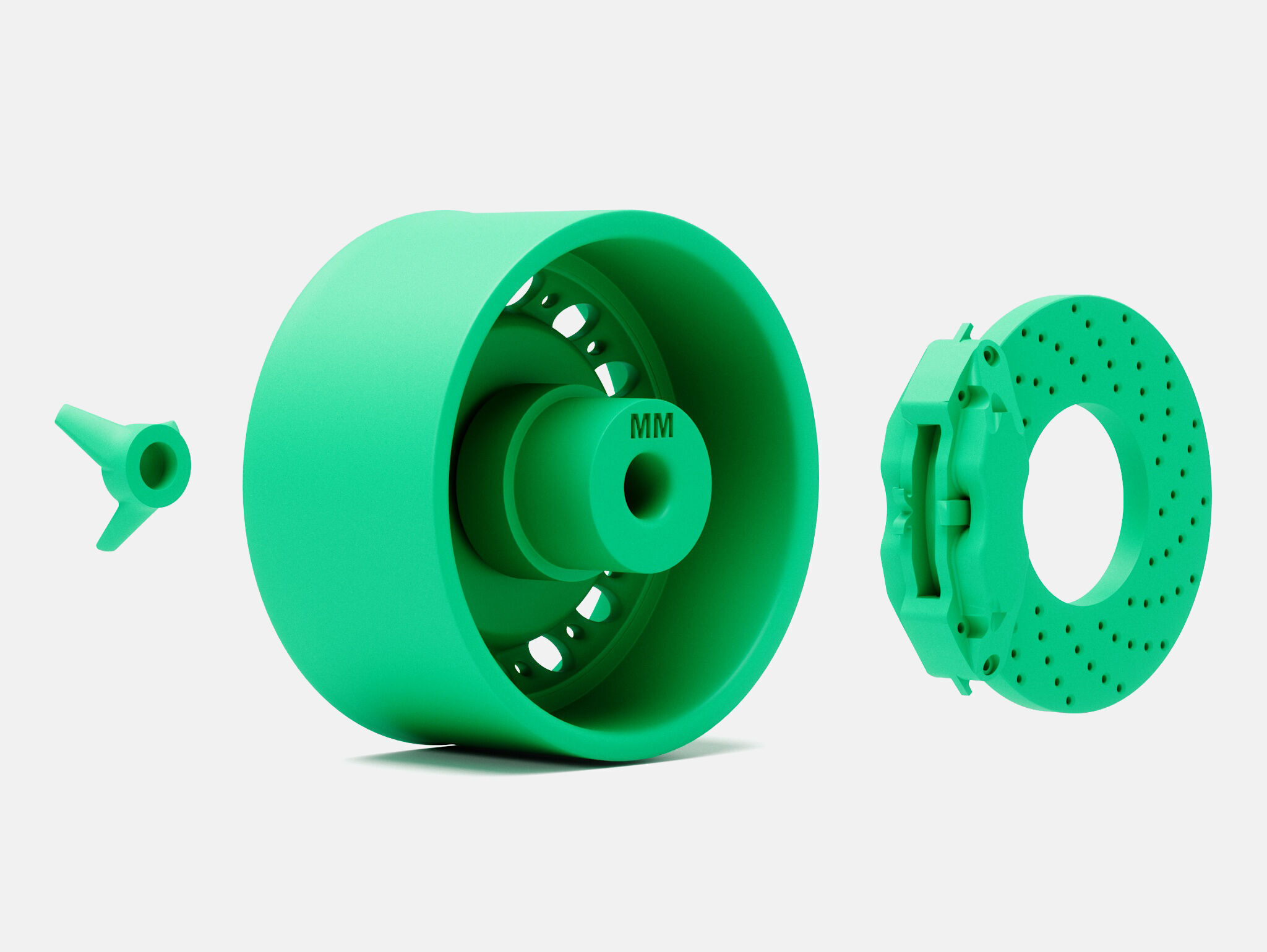 15x8 Dunlop D Type Wheel and Brake 3D print model_6