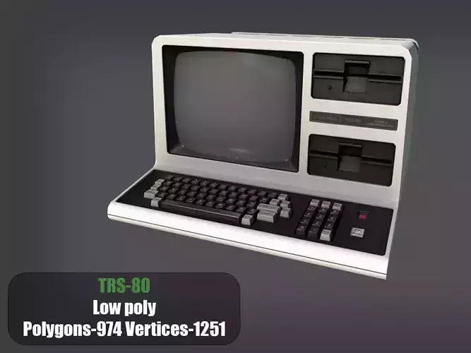 RADIO SHACK TRS-80 Model 4 Low-poly 3D model