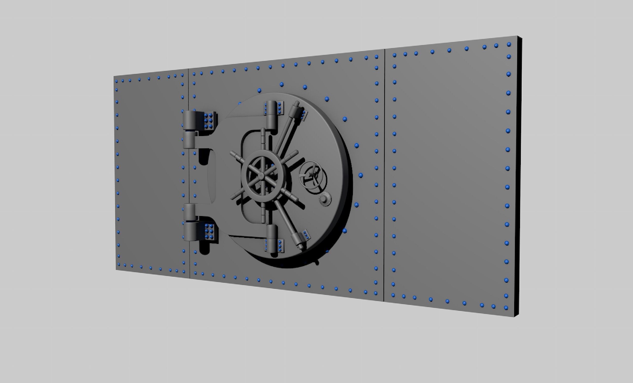 Bank Vault 3D model_6