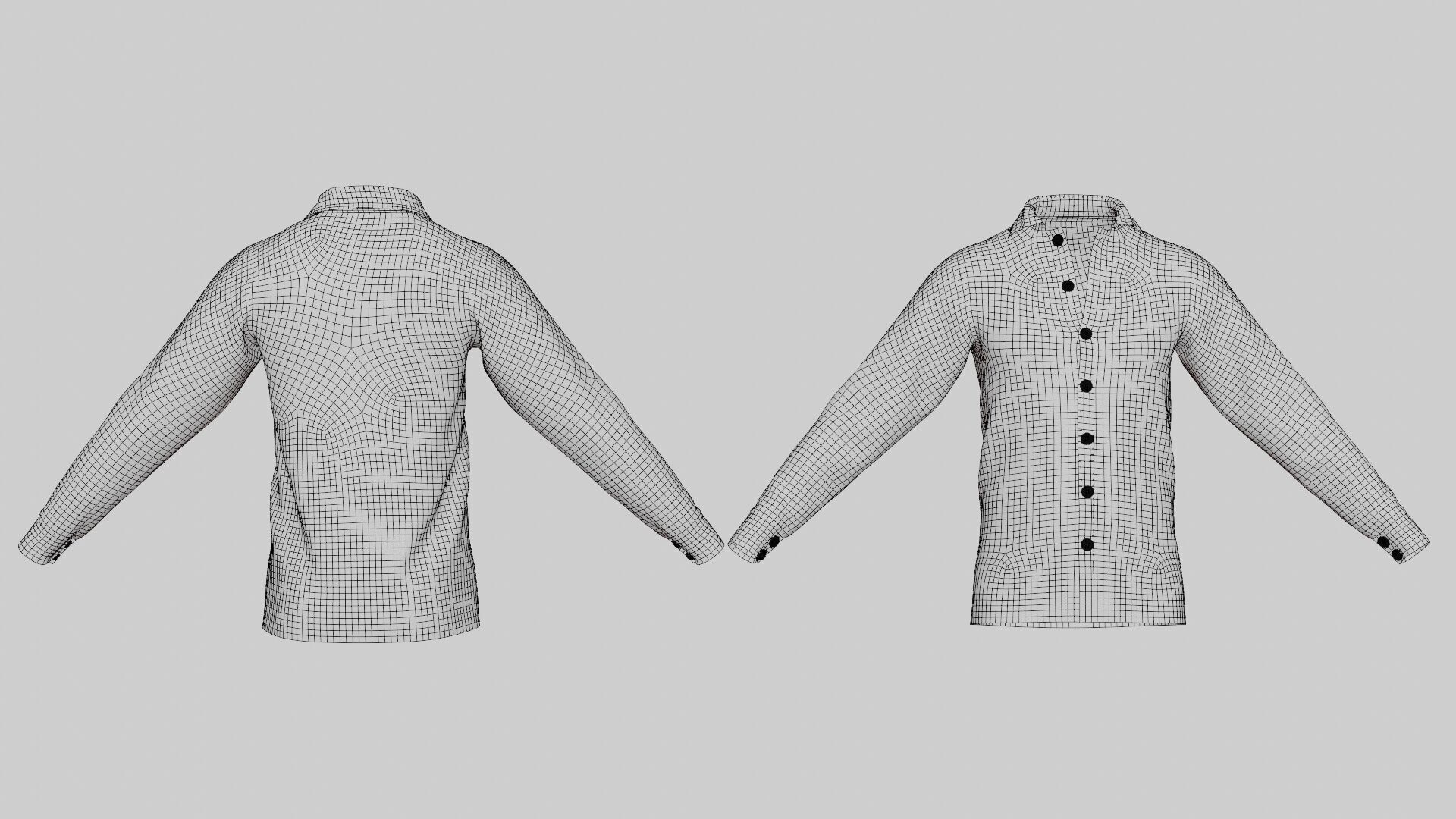 Light Yellow Fannel Checkered Low-poly 3D model_6