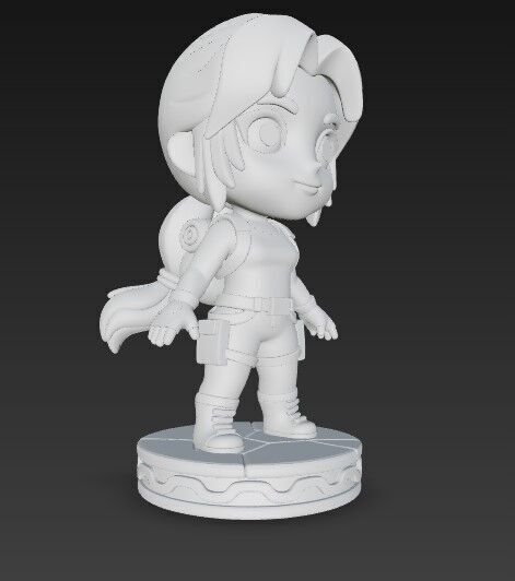 3D Printable Cartoon Lara Croft Figure Model 3D print model_2