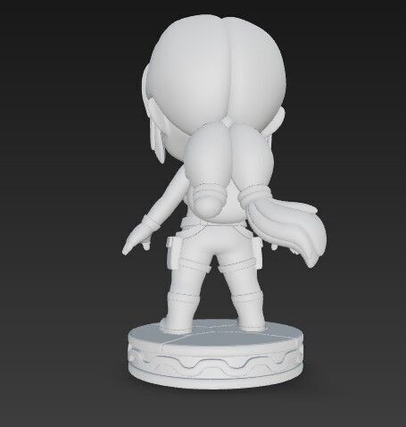 3D Printable Cartoon Lara Croft Figure Model 3D print model_10