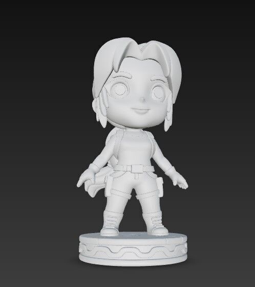 3D Printable Cartoon Lara Croft Figure Model 3D print model_14