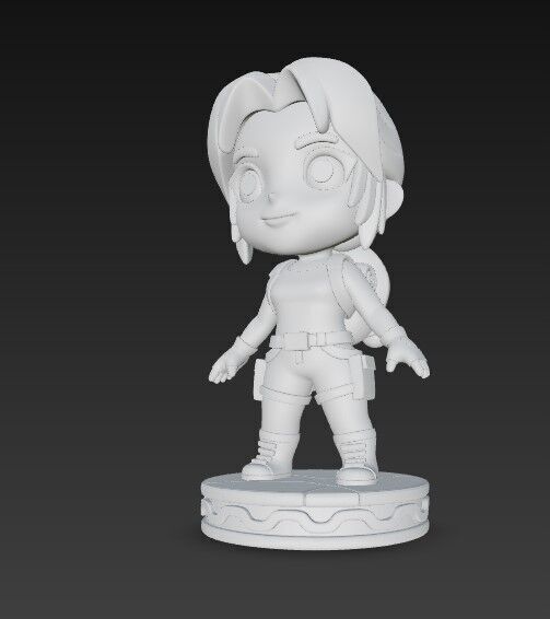 3D Printable Cartoon Lara Croft Figure Model 3D print model_13