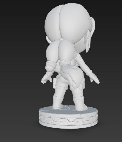 3D Printable Cartoon Lara Croft Figure Model 3D print model_9