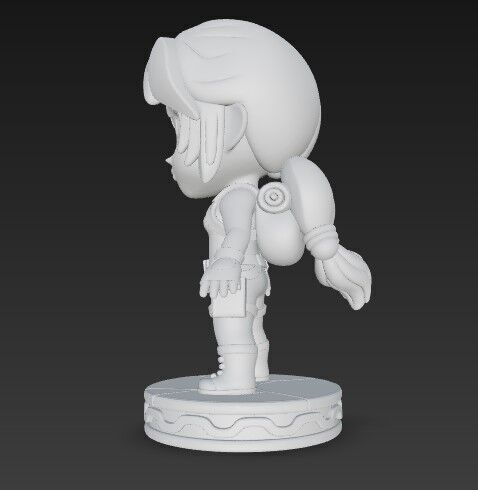 3D Printable Cartoon Lara Croft Figure Model 3D print model_1