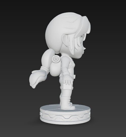 3D Printable Cartoon Lara Croft Figure Model 3D print model_7