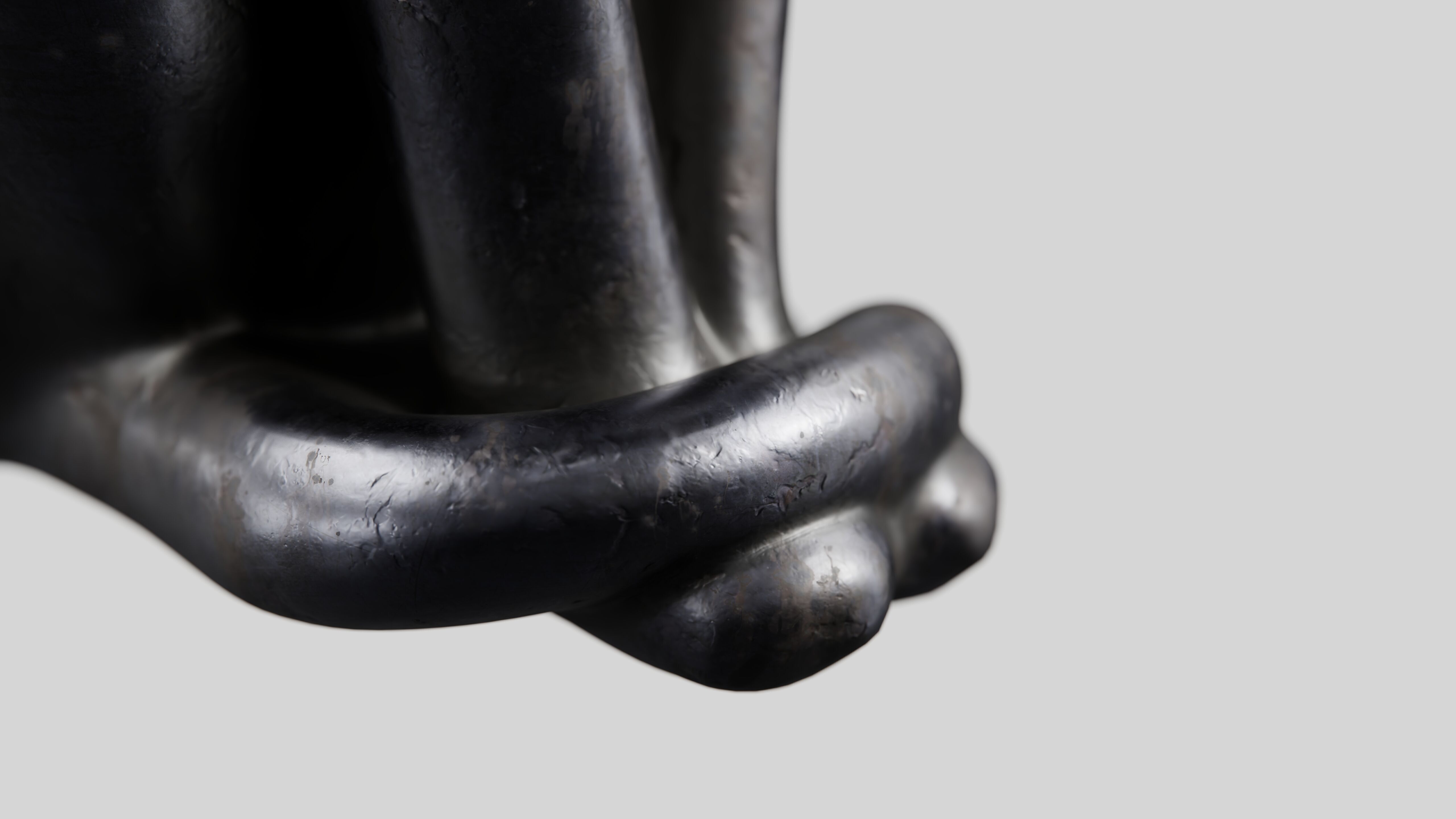 Cat Statuette 3D model_9