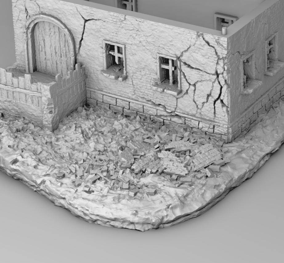 The old ruined tower 3D print model_6