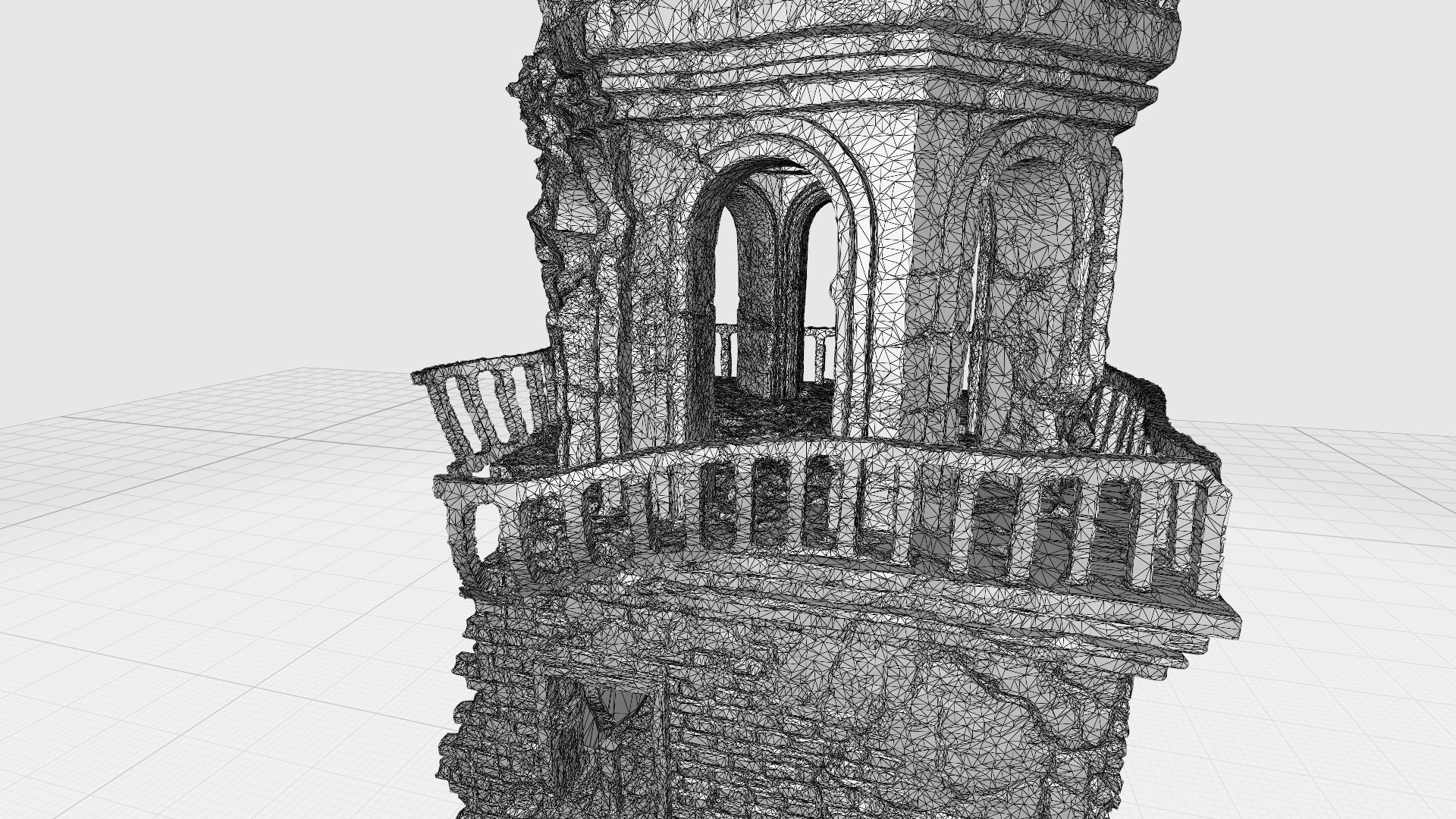 The old ruined tower 3D print model_11
