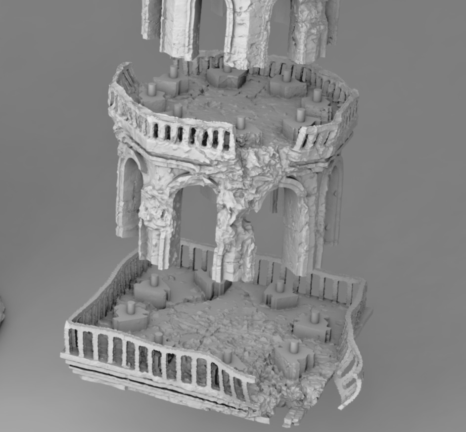 The old ruined tower 3D print model_3