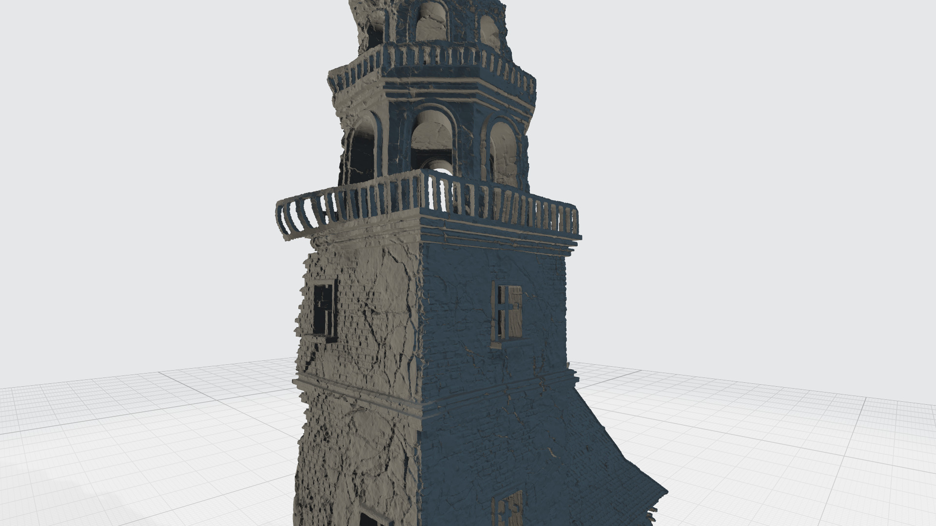 The old ruined tower 3D print model_7