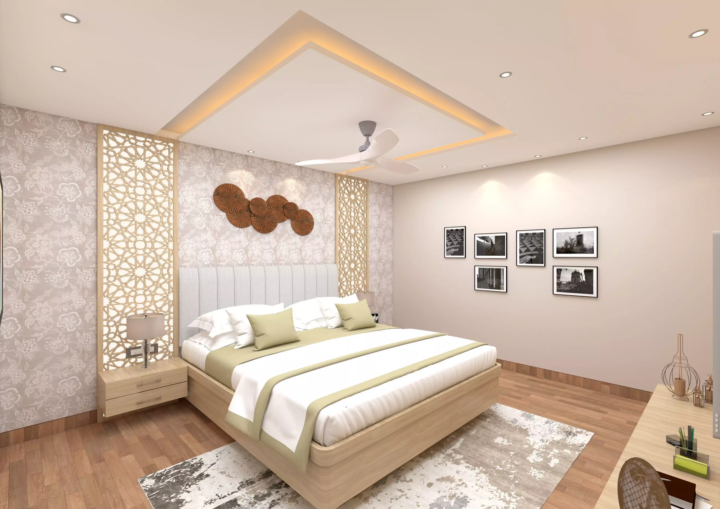 modern bedroom sketchup vray scene ds006 3D model_0
