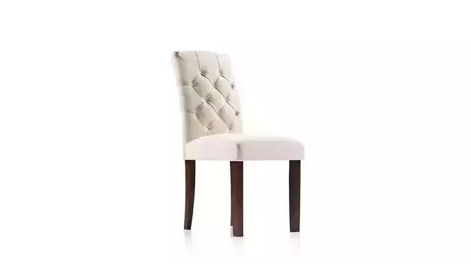 Artemisia Tufted Upholstered Wooden Dining Chairs 3D model