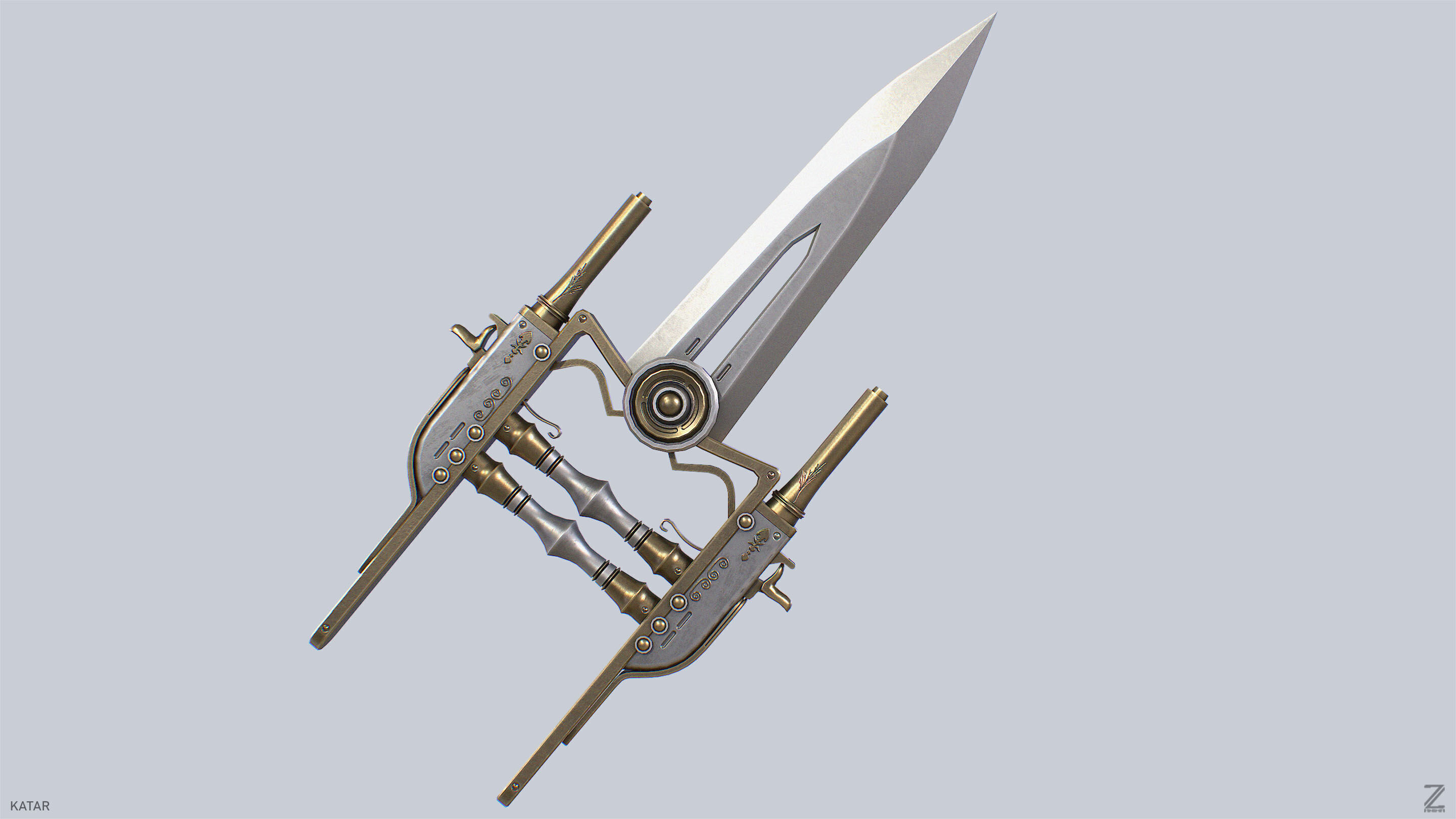 Katar Low-poly 3D model_5