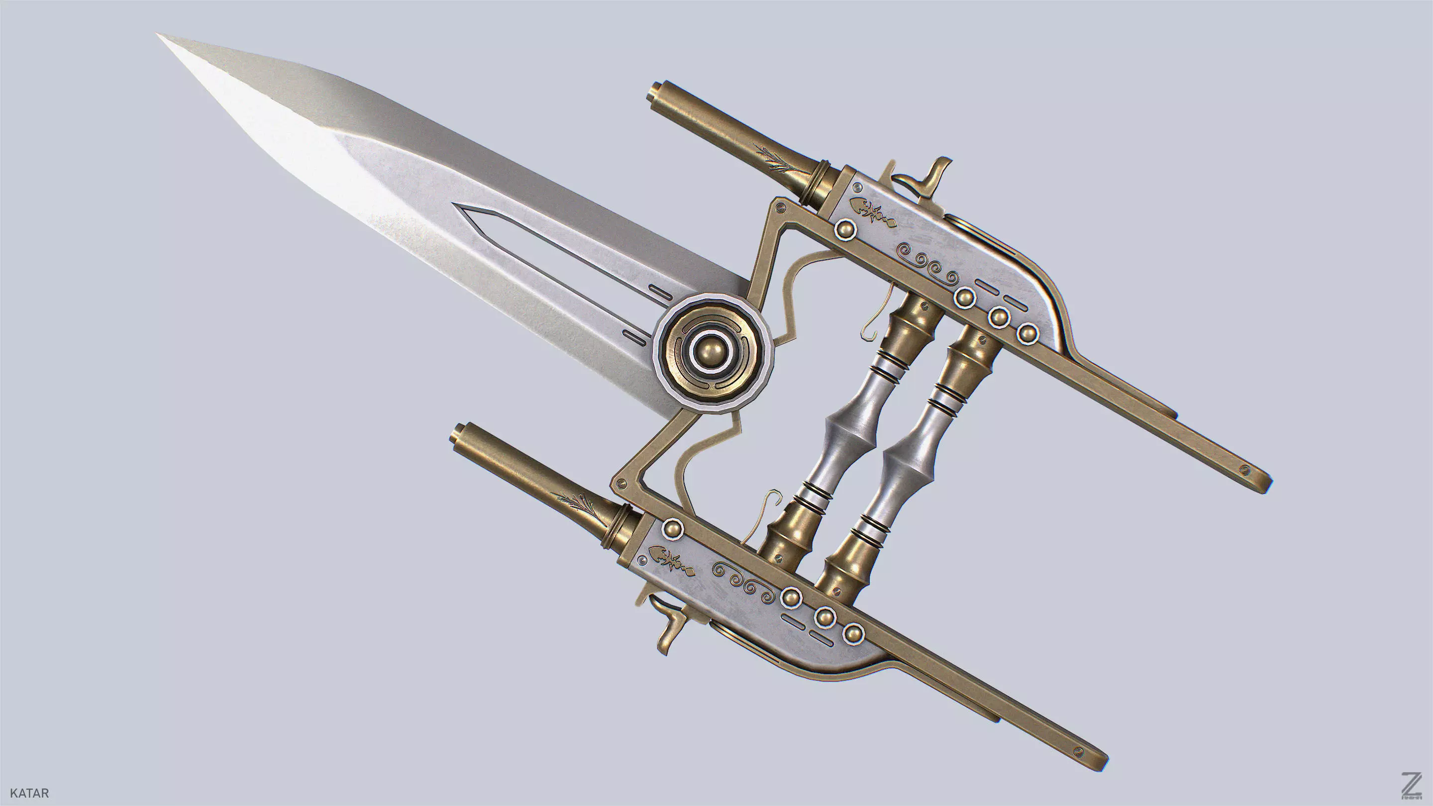 Katar Low-poly 3D model_0