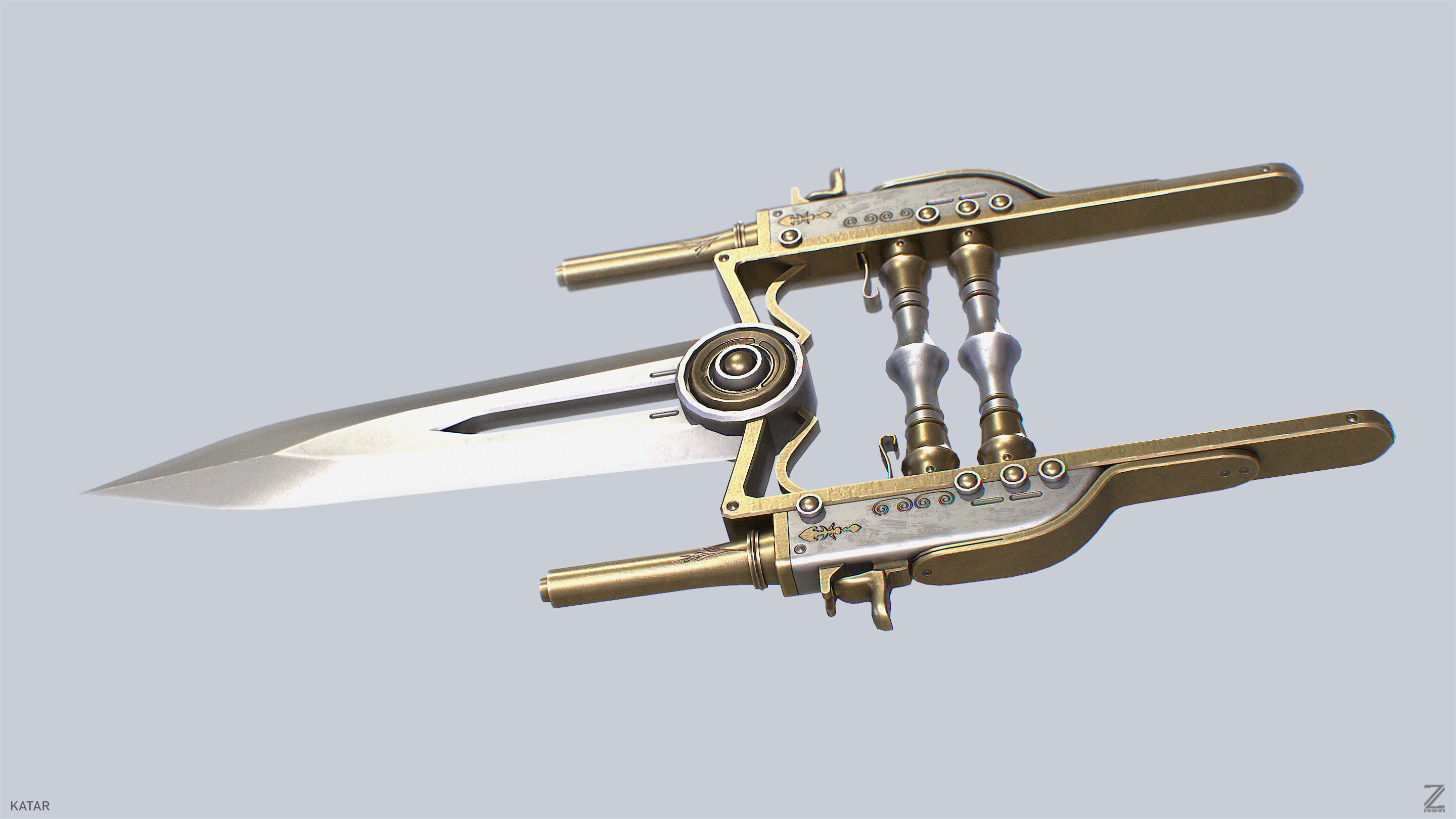 Katar Low-poly 3D model_8