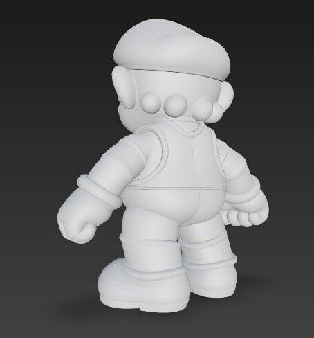 Icon of Video Games in 3D Detailed Super Mario Figure Model 3D print model_11