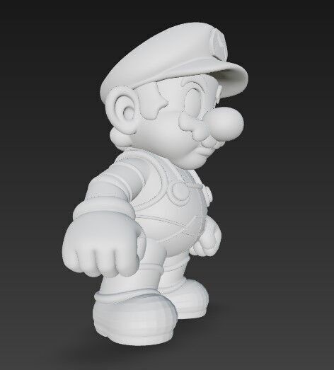 Icon of Video Games in 3D Detailed Super Mario Figure Model 3D print model_1