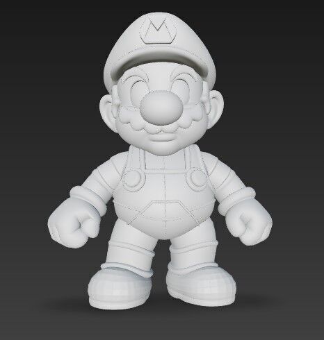 Icon of Video Games in 3D Detailed Super Mario Figure Model 3D print model_4