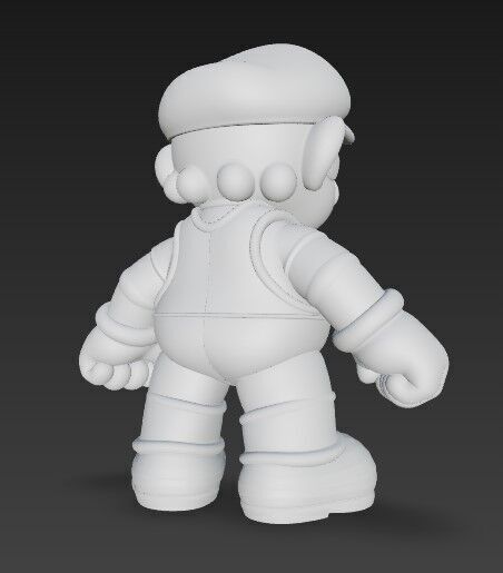 Icon of Video Games in 3D Detailed Super Mario Figure Model 3D print model_9