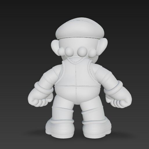 Icon of Video Games in 3D Detailed Super Mario Figure Model 3D print model_10